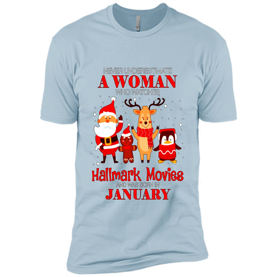 Never Underestimate A January Woman Watches Hallmark Movies Sweatshirt PINGPONG