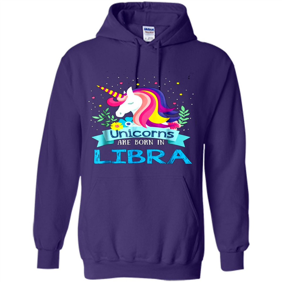Unicorns are born in Libra Birthday Rainbow Gift Ladies Custom
