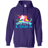 Unicorns are born in Libra Birthday Rainbow Gift Ladies Custom