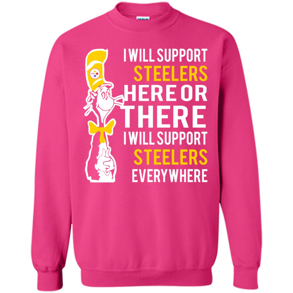 Shirt For Dr Seuss Cat And Pittsburgh Steelers Fans - Sweatshirt