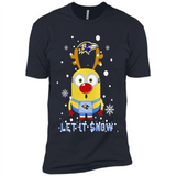 Minion Baltimore Ravens Ugly Christmas Sweater Let it Snow - Premium Short Sleeve T-Shirt