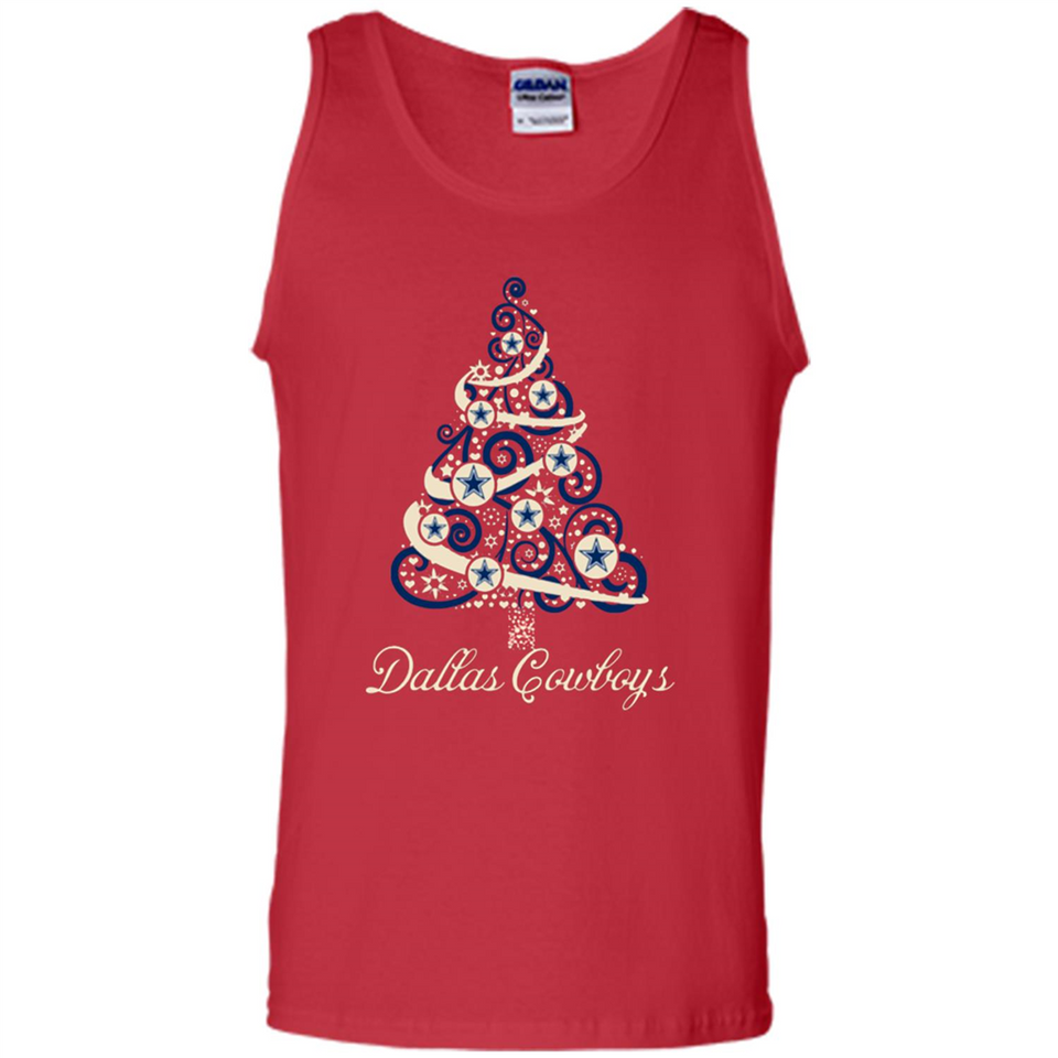 Dallas Cowboys NFL Football Team Logo Christmas Tree T-Shirt - Tank Top