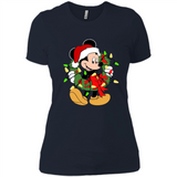 Disney Mickey Mouse Christmas Lights Sweatshirt - Ladies' Boyfriend T-Shirt