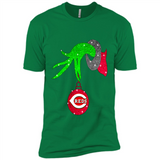 GRINCH HAND HOLDING CINCINNATI REDS GLITTER CHRISTMAS PINGPONG