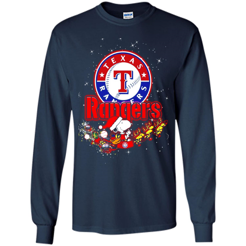 Snoopy Christmas Texas Rangers - Long Sleeve T-Shirt