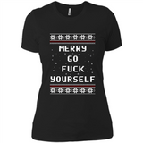 Merry go fuck yourself Christmas sweatshirt PINGPONG