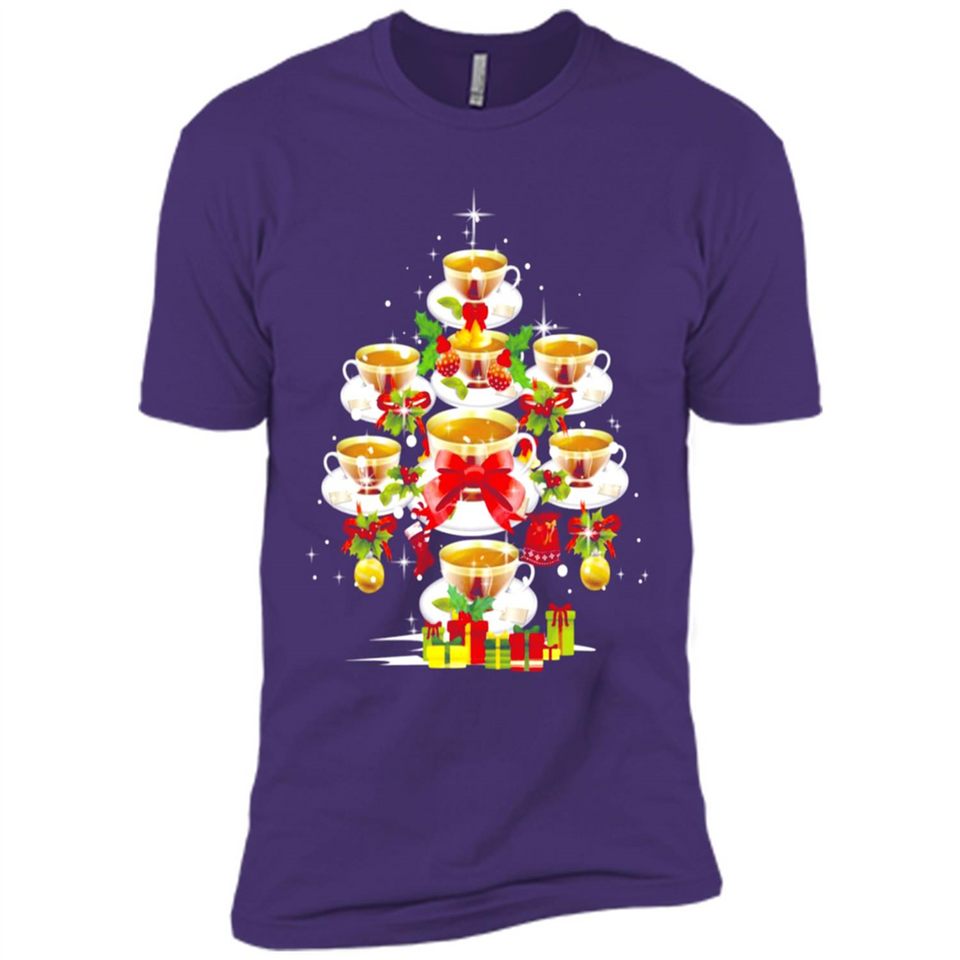 Tea Christmas Tree T-shirt Funny Tea Xmas Gift