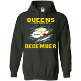 Queens Are Born In December - Pittsburgh Steelers Football - Hoodie