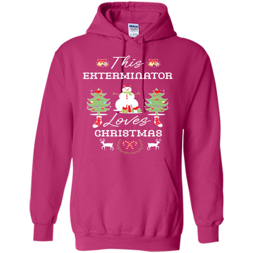 This Exterminator Loves Christmas Tree Shirt with Snowman