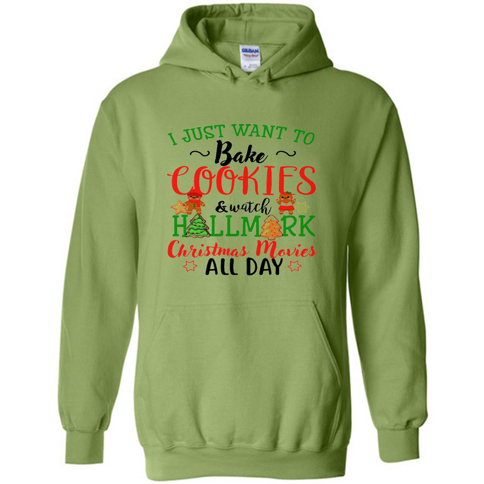 I just Want to bake Cookies and watch Hallmark Christmas movies White T-Shirt - Hoodie