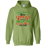I just Want to bake Cookies and watch Hallmark Christmas movies White T-Shirt - Hoodie