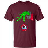 GRINCH HAND HOLDING COLORADO AVALANCHE GLITTER CHRISTMAS PINGPONG