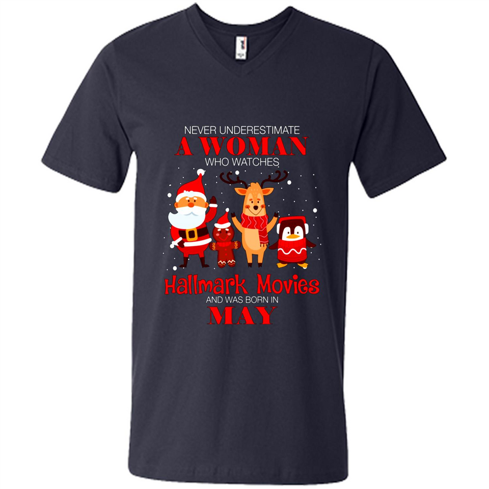 Never Underestimate A May Woman Watches Hallmark Movies Sweatshirt PINGPONG