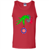 GRINCH HAND HOLDING CHICAGO CUBS GLITTER CHRISTMAS PINGPONG