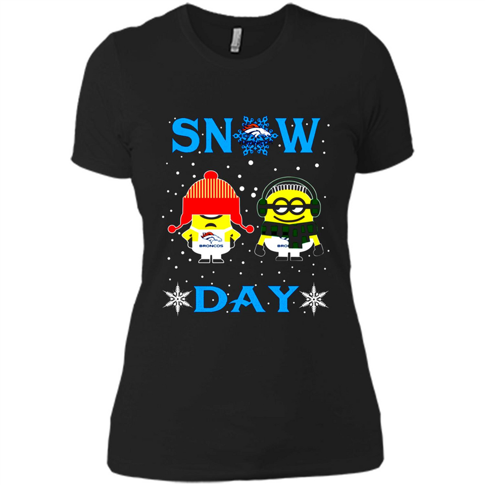 Snow Day Shirt For Denver Broncos Vs Minion Fans pingpong