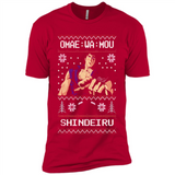 Omae Wa Mou Shindeiru Ugly Christmas Sweater - Premium Short Sleeve T-Shirt