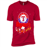 Snoopy Christmas Texas Rangers - Premium Short Sleeve T-Shirt