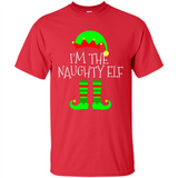 Matching Family Christmas Shirt Funny I'm The Naughty Elf Black mugs PINGPONG - Shirt