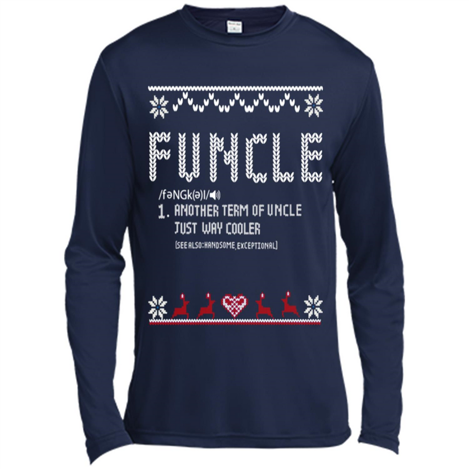 Mens Christmas Funcle Definition - Canvas Long Sleeve T-Shirt