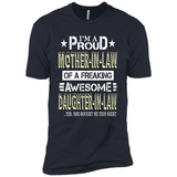 I'm A Proud Mother In Law Of A Freaking Awesome Daughter - Premium Short Sleeve T-Shirt
