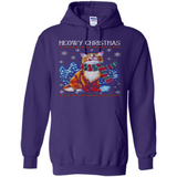 Christmas Ugly Sweater Cat With Christmas Meowy Chritstmas - Hoodie