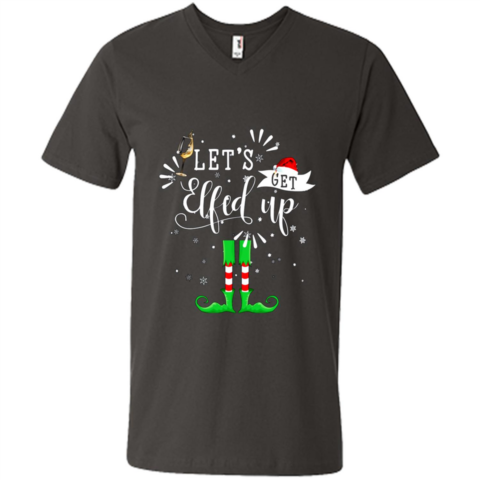 Let's Get Elfed Up Funny Drinking Wine Christmas Elf PINGPONG