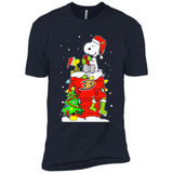 Anaheim Ducks Snoopy Ugly Christmas Sweaters - Premium Short Sleeve T-Shirt