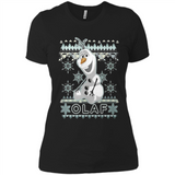 Olaf frozen ugly christmas sweater - Ladies' Boyfriend T-Shirt