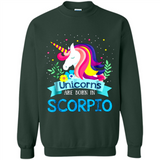 Unicorns are born in Scorpio Birthday Rainbow Gift Ladies Custom