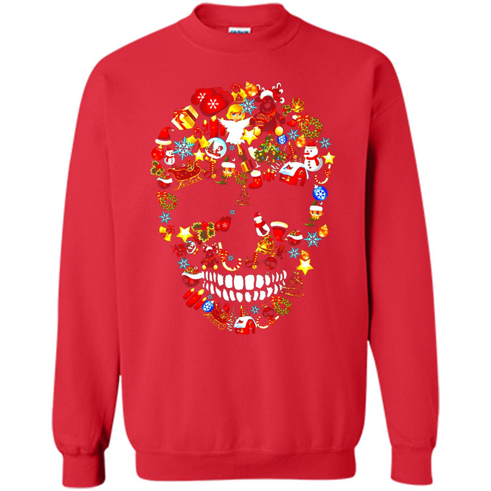 Skull Christmas Decorations Merry Xmas T-Shirt - Sweatshirt