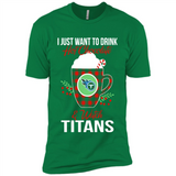 I Just Want To Drink Hot Chocolate & Watch Tennessee Titans Ugly Christmas Sweater PINGPONG