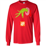 Grinch hand holding Logo HomeDepot Glitter Christmas - Long Sleeve T-Shirt
