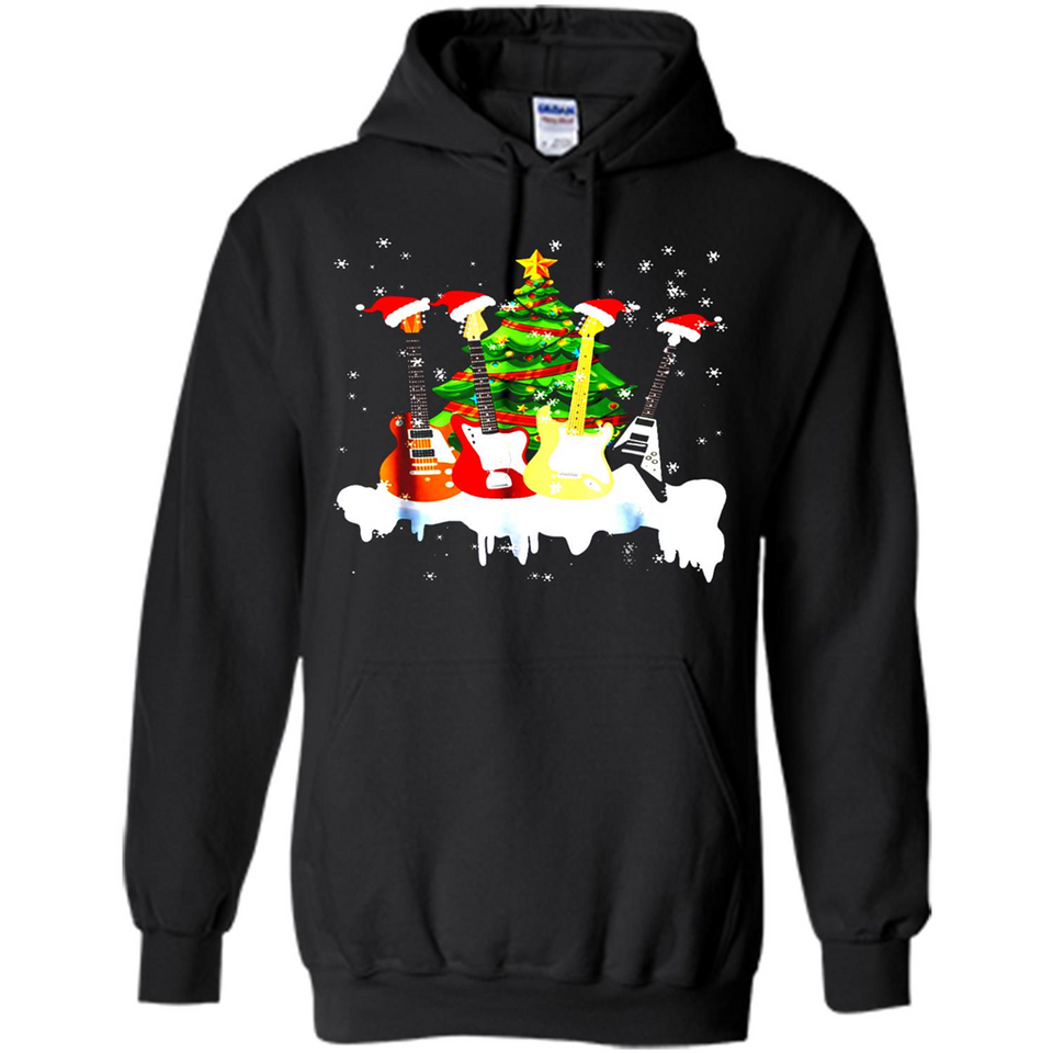 Santa Hat Electric Guitar Classical Guitar Christmas shirt Ladies' Boyfriend