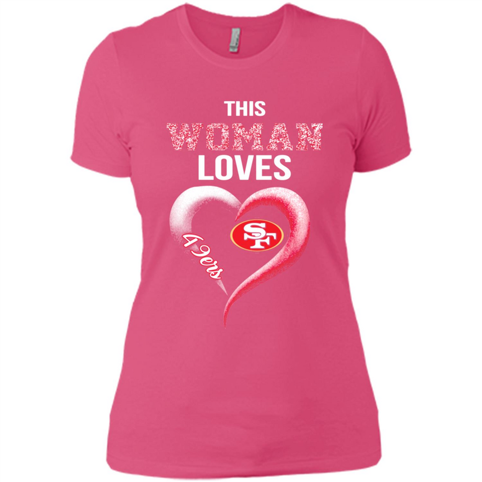 This Woman love 49ers NFL football team - Ladies' Boyfriend T-Shirt