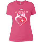 This Woman love 49ers NFL football team - Ladies' Boyfriend T-Shirt