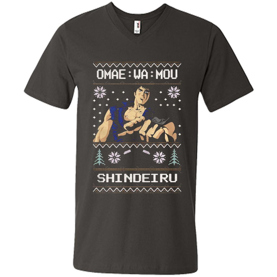 Omae Wa Mou Shindeiru Ugly Christmas Sweater - Men's V-Neck