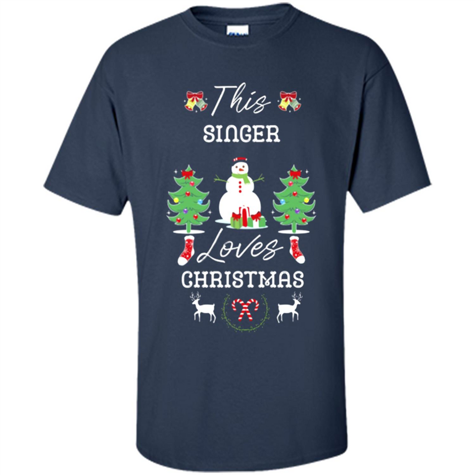 This Singer Loves Christmas Tree Shirt with Snowman