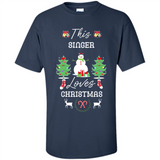 This Singer Loves Christmas Tree Shirt with Snowman