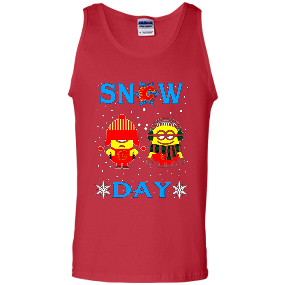 Snow Day Shirt For Calgary Flames Vs Minion Fans pingpong