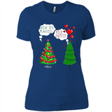 Fir Loves Christmas Tree Funny Undecorated Joke - Ladies' Boyfriend T-Shirt