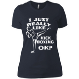 Kick Boxing Shirt Kick Boxer Boxing Workout - Ladies' Boyfriend T-Shirt