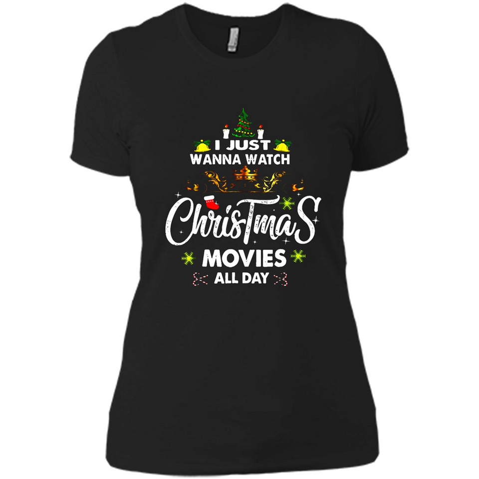 Funny Christmas Movie Shirt, Christmas Movies - Ladies' Boyfriend T-Shirt