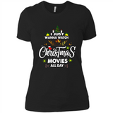 Funny Christmas Movie Shirt, Christmas Movies - Ladies' Boyfriend T-Shirt