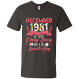 December 1981 37 Years Of Being Classy Sassy - Men's V-Neck