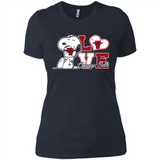 Snoopy loves NBA Chicago Bulls - Ladies' Boyfriend T-Shirt