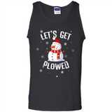 Let's Get Plowed Funny Christmas Snowman - Tank Top