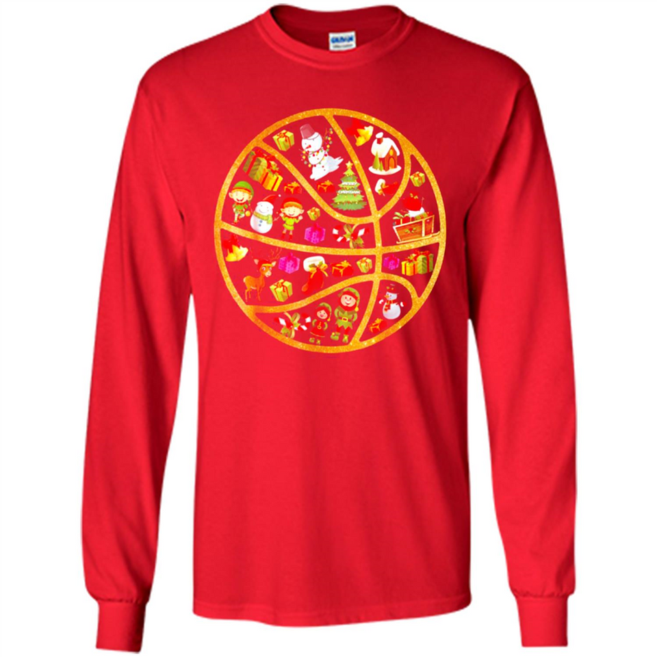 Basketball Christmas Ornament - Long Sleeve T-Shirt