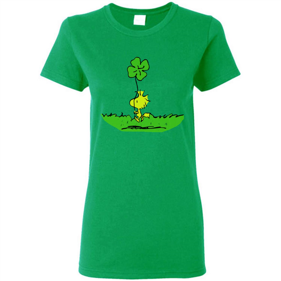 Snoopy Woodstock Shamrock - Ladies Short-Sleeve
