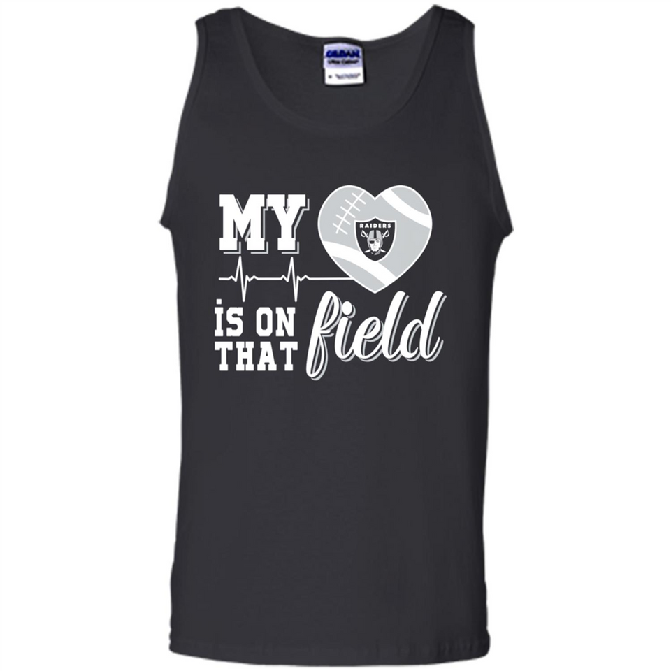 Oakland Raiders Football My Heart is on that Field - Tank Top