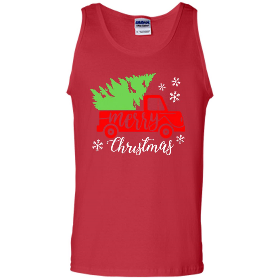 Vintage Christmas Classic Truck T-Shirt with Snow and Tree